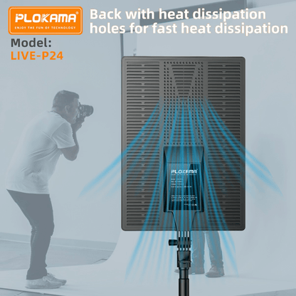 PLOKAMA LIVE - P24 LED Fill Light Panel with Remote Studio Light - Saif Al Najmi KwLED LightPLOKAMASaif Al Najmi KwPLOKAMA LIVE - P24 LED Fill Light Panel with Remote Studio Light