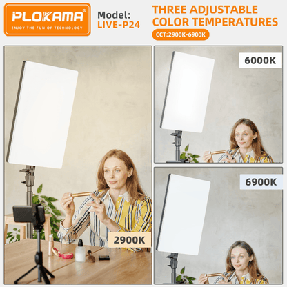 PLOKAMA LIVE - P24 LED Fill Light Panel with Remote Studio Light - Saif Al Najmi KwLED LightPLOKAMASaif Al Najmi KwPLOKAMA LIVE - P24 LED Fill Light Panel with Remote Studio Light