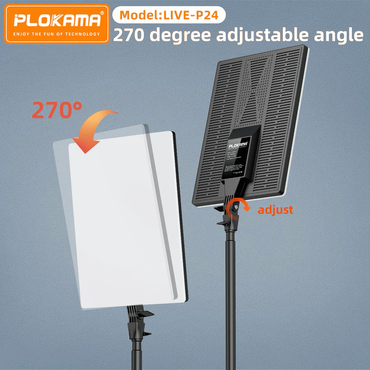 PLOKAMA LIVE - P24 LED Fill Light Panel with Remote Studio Light - Saif Al Najmi KwLED LightPLOKAMASaif Al Najmi KwPLOKAMA LIVE - P24 LED Fill Light Panel with Remote Studio Light