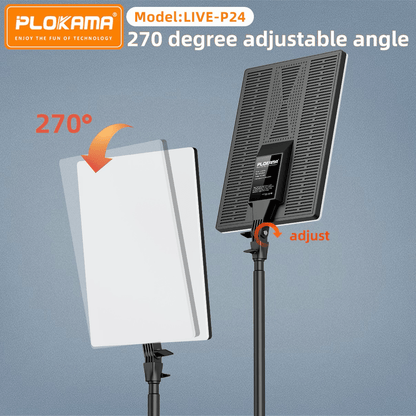 PLOKAMA LIVE - P24 LED Fill Light Panel with Remote Studio Light - Saif Al Najmi KwLED LightPLOKAMASaif Al Najmi KwPLOKAMA LIVE - P24 LED Fill Light Panel with Remote Studio Light