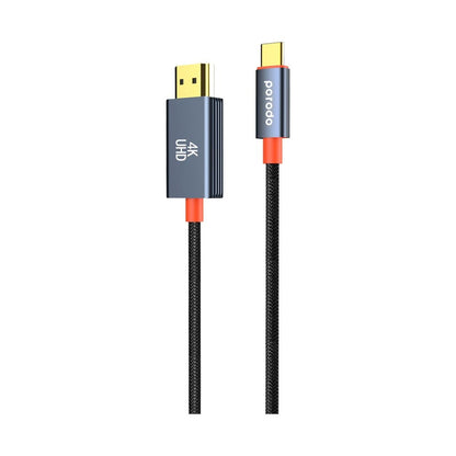 Porodo 2M Woven Cable Type - C to HDMI - Black - Saif Al Najmi KwCables & AdaptersPorodoSaif Al Najmi KwPorodo 2M Woven Cable Type - C to HDMI - Black - Saif Al Najmi Kw