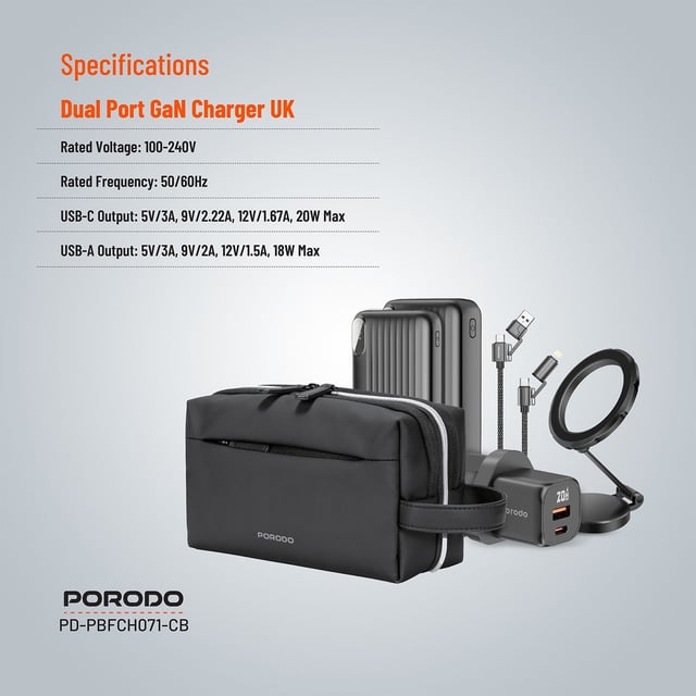 Porodo 5 - In - 1 Travel Combo Kit Power Banks Charger MagSafe Holder - Saif Al Najmi KwCombo Kit Power BankPorodoSaif Al Najmi KwPorodo 5 - In - 1 Travel Combo Kit Power Banks Charger MagSafe Holder