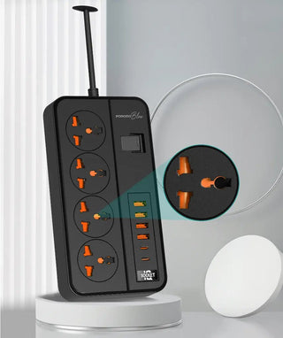 Porodo Blue 4 AC Power Strip Multi Socket Extension - Saif Al Najmi KwExtension Power SocketPorodoSaif Al Najmi KwPorodo Blue 4 AC Power Strip Multi Socket Extension