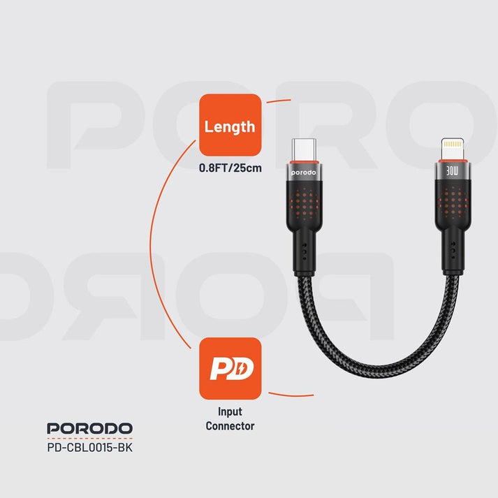 Porodo Braided USB - C to Lightning Fast Charging Cable - Saif Al Najmi KwData CablesPorodoSaif Al Najmi KwPorodo Braided USB - C to Lightning Fast Charging Cable