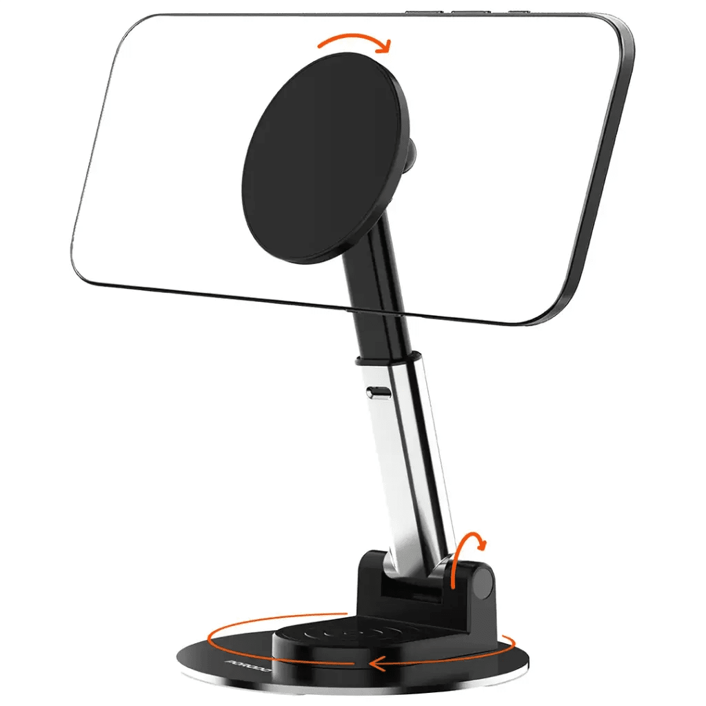 Porodo Magnetic Phone Holder with Adjustable Telescopic Rod Black ...