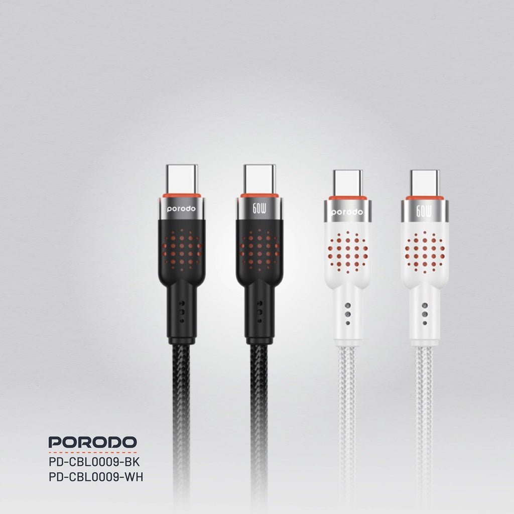 Porodo USB C to USB C Aluminum Braided Fast Charging Cable - Saif Al Najmi KwData CablesPorodoSaif Al Najmi KwPorodo USB C to USB C Aluminum Braided Fast Charging Cable