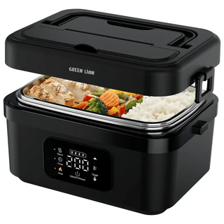 Portable Electric Lunch Box 2 - in - 1 Battery Heated Green Lion - Black - Saif Al Najmi KwLunch BoxGreen LionSaif Al Najmi KwPortable Electric Lunch Box 2 - in - 1 Battery Heated Green Lion - Black