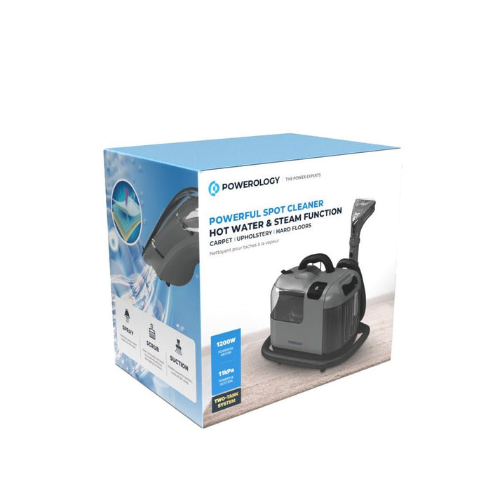 Powerology 1200W Spot & Stain Cleaner Hot Water Steam - Black - Saif Al Najmi KwSpot CleanerPowerologySaif Al Najmi KwPowerology 1200W Spot & Stain Cleaner Hot Water Steam - Black