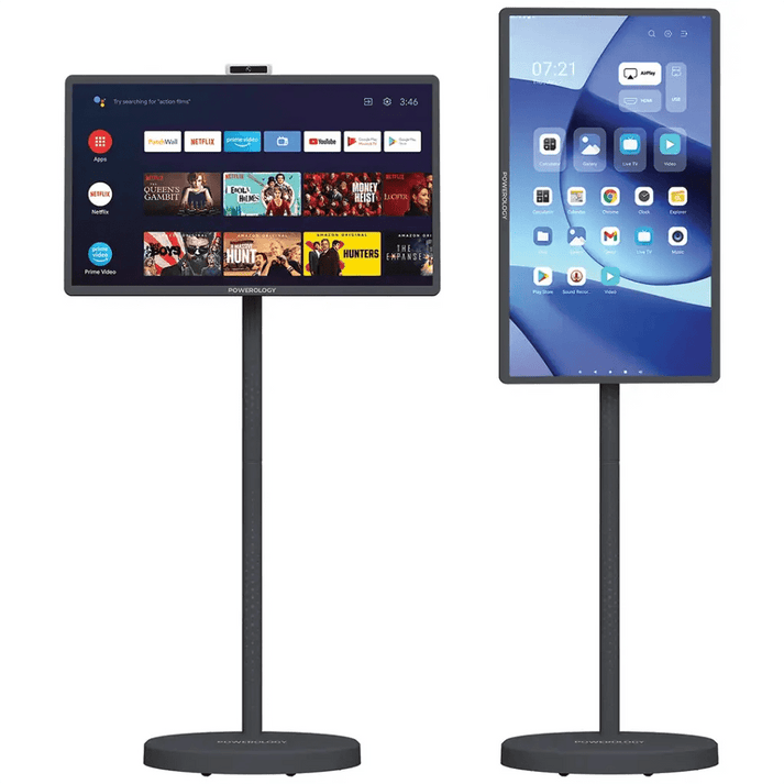 Powerology Banf 32" Portable Smart Monitor – 38400mAh Battery, Android Touch Display (Gray) - Saif Al Najmi KwSmart TVpowerologySaif Al Najmi KwPowerology Banf 32" Portable Smart Monitor – 38400mAh Battery, Android Touch Display (Gray)