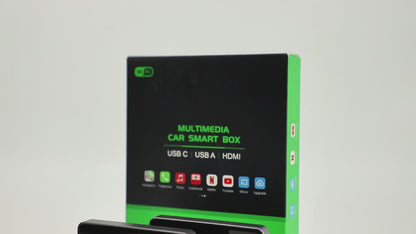 Fuallwin Wireless CarPlay AI Box – 4GB+32GB Android Media Adapter, Cyberpunk Design Plug-and-Play for iPhone & Android