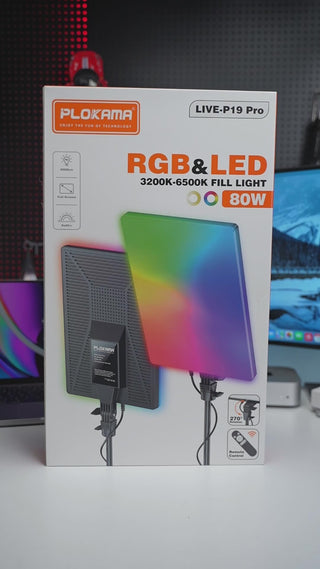 PLOKAMA LIVE P19 Pro 80W RGB LED Fill Light Studio Panel