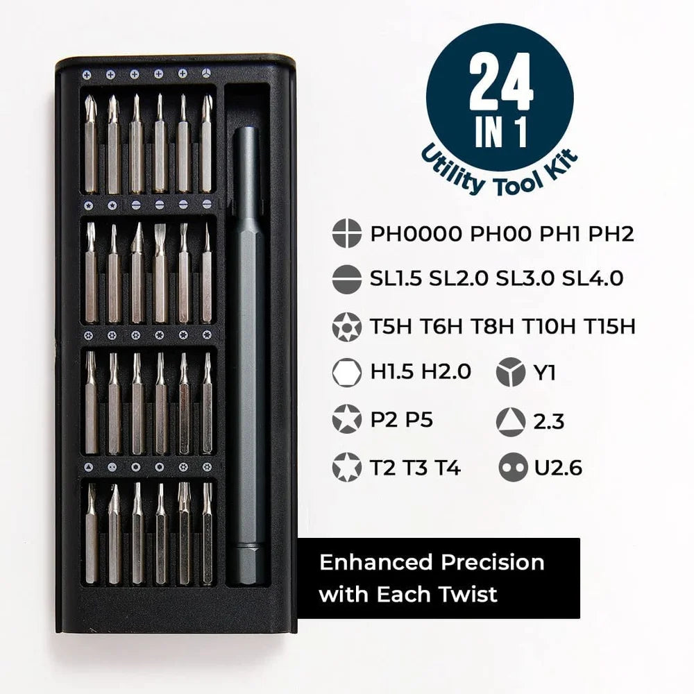 Stainless Steel PROFESSIONAL HARDWARE TOOLS 6024 - Precision Mobile & Laptop Repairing Tool Kit - Saif Al Najmi Kw