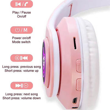Cute Cat Stereo Foldable Wireless Headsets - Saif Al Najmi Kw