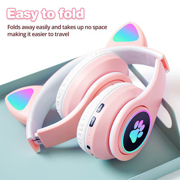 Cute Cat Stereo Foldable Wireless Headsets - Saif Al Najmi Kw