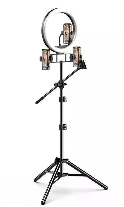 Ring Light With Stand – Live Streaming Kit with Fill Light & Shelf