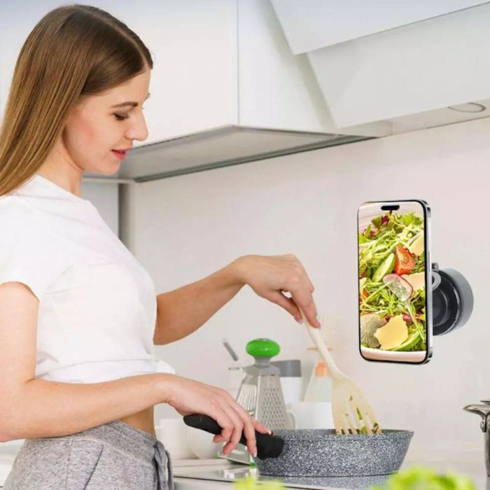 Rotatable Magnetic Vacuum Suction Phone Mount - Secure and Adjustable - Saif Al Najmi Kw