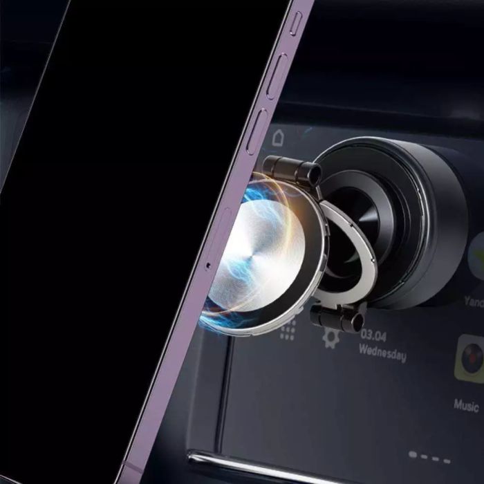 Rotatable Magnetic Vacuum Suction Phone Mount - Secure and Adjustable - Saif Al Najmi Kw