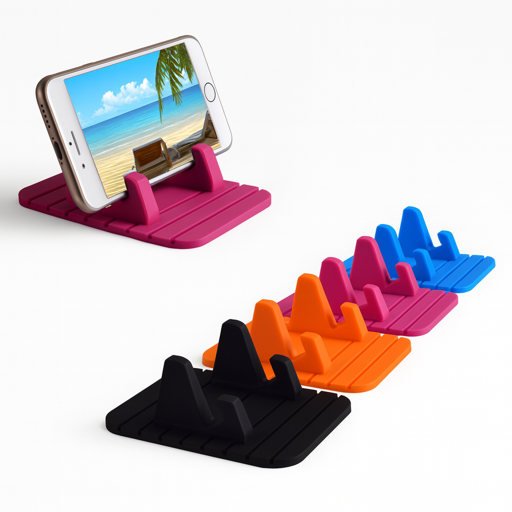 Multi-Color Silicone Phone Stand – Foldable Universal Holder for Desk & Travel-Random Color