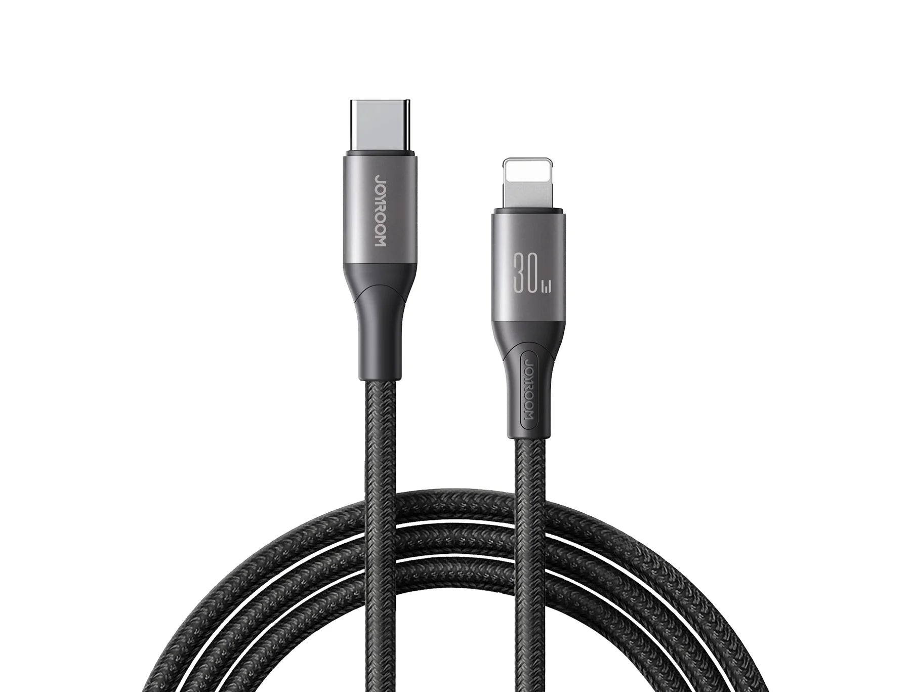 S - A28 Flash Series 30W Fast Charging Data Cable (Type - C to Lightning) 2m - Black - Saif Al Najmi KwData CablesJOYROOMSaif Al Najmi KwS - A28 Flash Series 30W Fast Charging Data Cable (Type - C to Lightning) 2m - Black