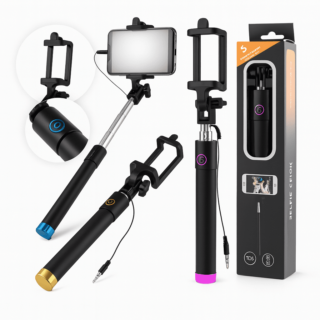 Selfie Stick 78CM | Monopod Wired & Foldable Light Weight Extendable 3rd Generation Selfie Stick - BLACK ONLY - Saif Al Najmi Kwselfie stickSaif Al Najmi KwSaif Al Najmi KwSelfie Stick 78CM | Monopod Wired & Foldable Light Weight Extendable 3rd Generation Selfie Stick - BLACK ONLY