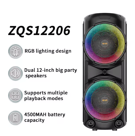 SING E ZQS - 12206 Tower Party Speaker – 40W Dual Bass, RGB Lighting - Saif Al Najmi KwSpeakerSING - ESaif Al Najmi KwSING E ZQS - 12206 Tower Party Speaker – 40W Dual Bass, RGB Lighting