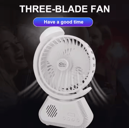 Sing - e ZQS F803 Mini Desktop Fan with Bluetooth Speaker – USB Rechargeable - Saif Al Najmi KwCooling FansSaif Al NajmiSaif Al Najmi KwSing - e ZQS F803 Mini Desktop Fan with Bluetooth Speaker – USB Rechargeable