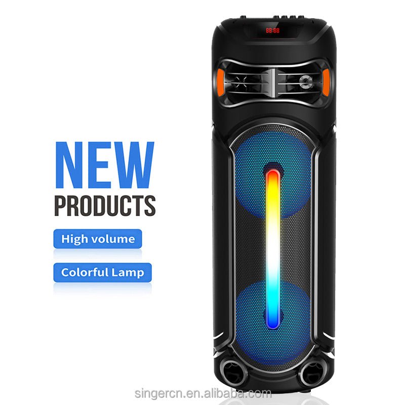 Sing - E ZQS8267 Professional Outdoor Party Speaker – Dual 8” Subwoofer, Bluetooth, RGB Light, Mic Support - Saif Al Najmi KwWireless SpeakersSING - ESaif Al Najmi KwSing - E ZQS8267 Professional Outdoor Party Speaker – Dual 8” Subwoofer, Bluetooth, RGB Light, Mic Support