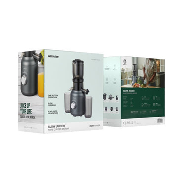 Slow Juicer Pure Copper Motor Cold Press Extractor Green Lion - Black - Saif Al Najmi KwJuicerGreen LionSaif Al Najmi KwSlow Juicer Pure Copper Motor Cold Press Extractor Green Lion - Black