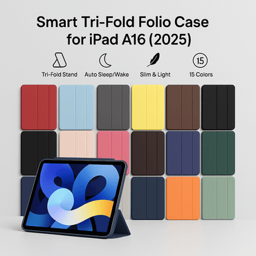 Smart Tri - Fold Folio Case for iPad 10 A16 (2025) – Auto Sleep/Wake, Multi - Angle Stand with pen slot - Saif Al Najmi KwIPAD COVERSSaif Al Najmi KwSaif Al Najmi KwBlackSmart Tri - Fold Folio Case for iPad 10 A16 (2025) – Auto Sleep/Wake, Multi - Angle Stand with pen slot