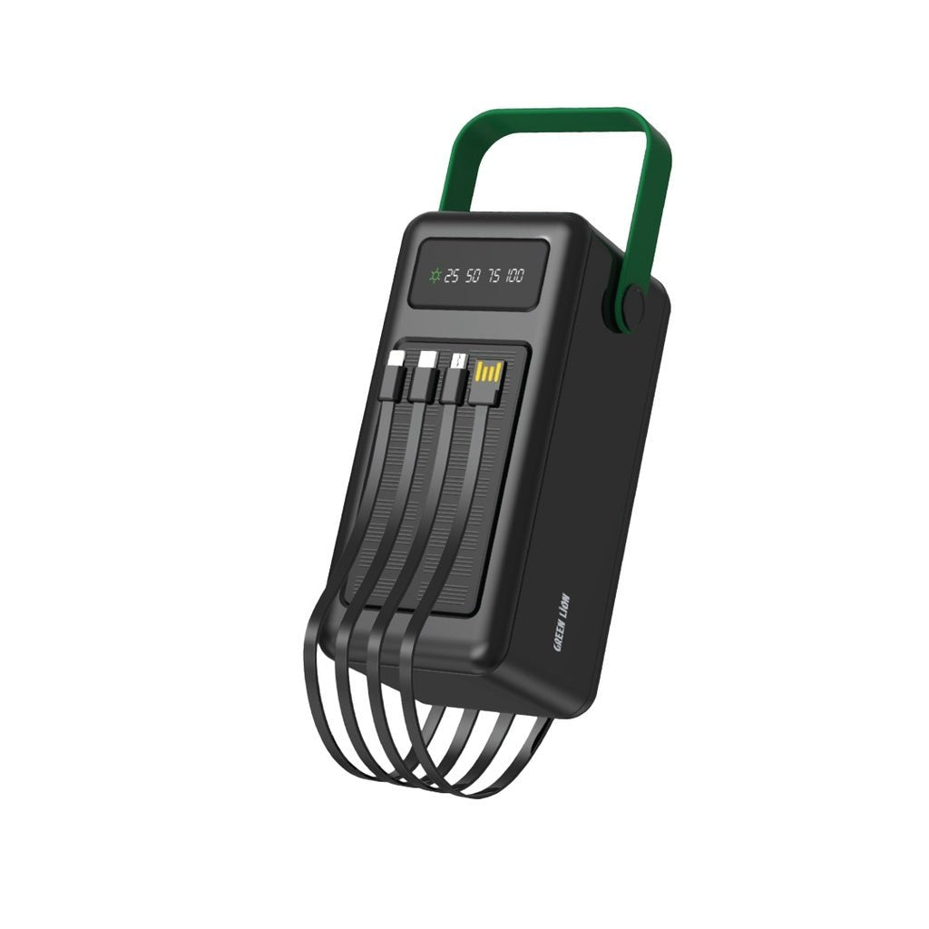 Solar 80,000mAh Power Bank Green Lion Solar Max Fast Charging - Black - Saif Al Najmi KwPower BanksGreen LionSaif Al Najmi KwSolar 80,000mAh Power Bank Green Lion Solar Max Fast Charging - Black