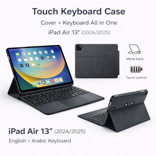 Touch Keyboard Case for iPad Air 13″ (2024/2025) – English & Arabic - Saif Al Najmi KwIPAD COVERSSaif Al Najmi KwSaif Al Najmi KwTouch Keyboard Case for iPad Air 13″ (2024/2025) – English & Arabic