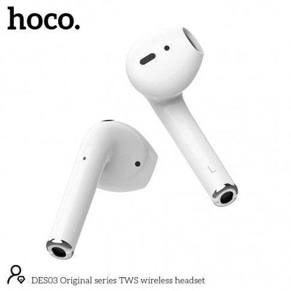 Hoco DES03 Bluetooth Headset Earbuds - white - Saif Al Najmi Kw