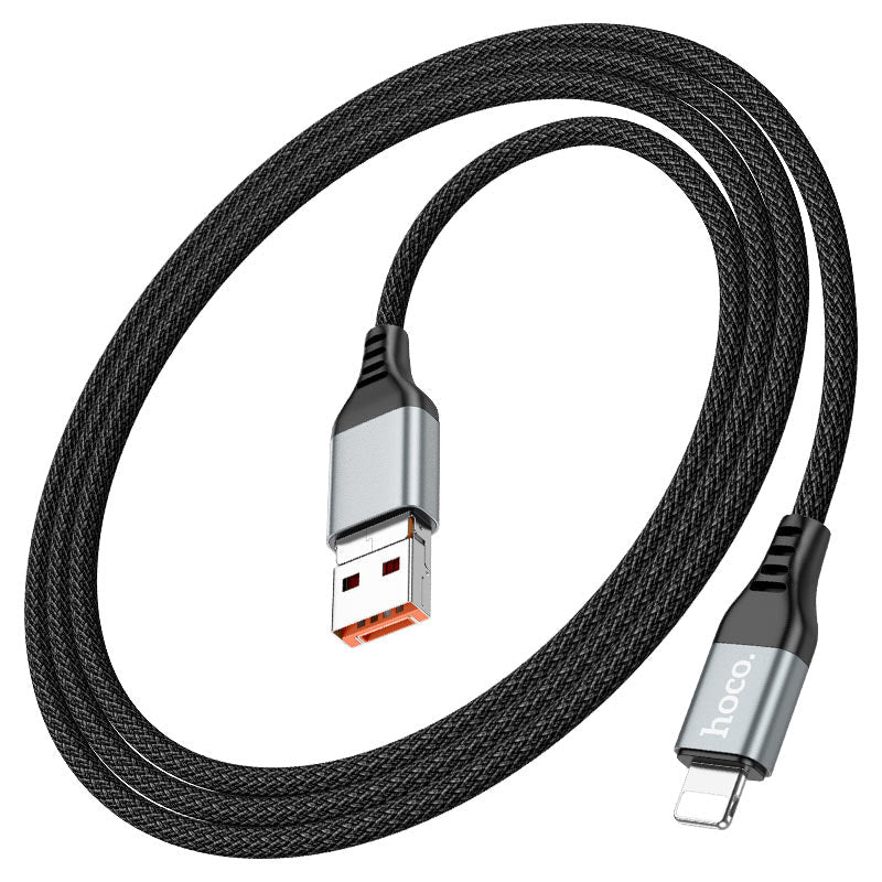 U128 Viking 2 - in - 1 charging data cable USB/Type - C to iP - Black - Saif Al Najmi KwData CablesHocoSaif Al Najmi KwU128 IP132629U128 Viking 2 - in - 1 charging data cable USB/Type - C to iP - Black - Saif Al Najmi Kw