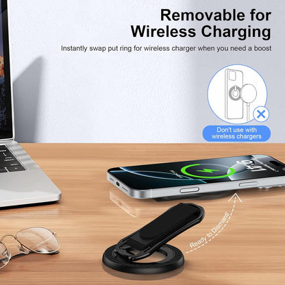 Universal Magnetic Phone Grip – 4 - in - 1 MagSafe Kickstand & Finger Ring Holder - Saif Al Najmi KwPhone HolderSaif Al NajmiSaif Al Najmi KwOrangeUniversal Magnetic Phone Grip – 4 - in - 1 MagSafe Kickstand & Finger Ring Holder