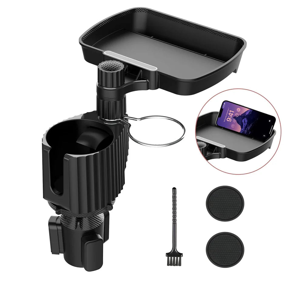 Vacallity Car Cup Holder Expander Tray - 4 - in - 1 Adjustable, 360° Rotation - Saif Al Najmi KwCup HolderMy StoreSaif Al Najmi KwTRAY CUP-A044.5Vacallity Car Cup Holder Expander Tray - Saif Al Najmi Kw