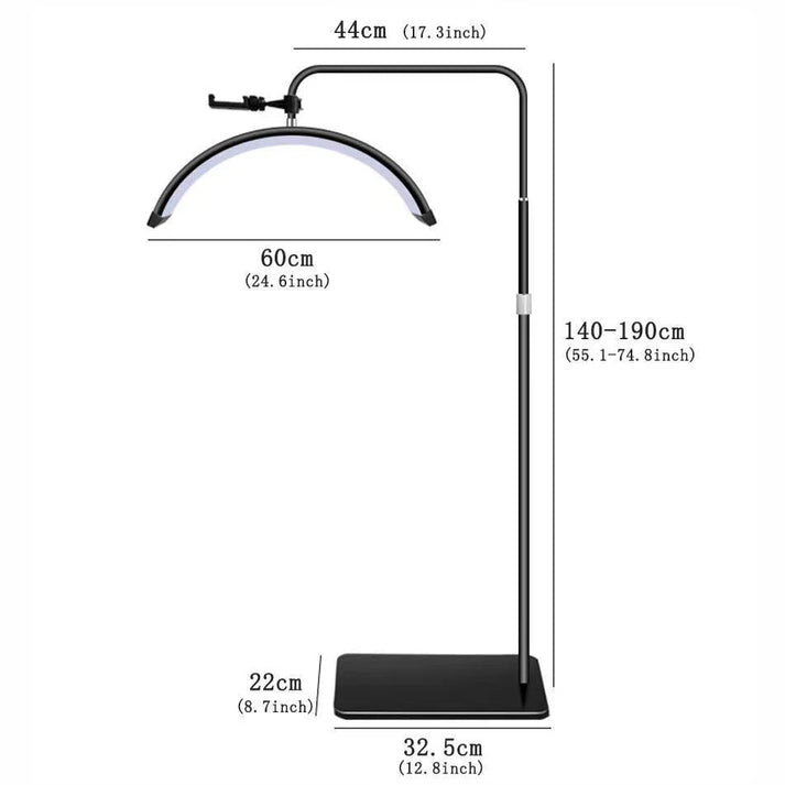 Vertical LED Moon Light HD - M6X – Dimmable, 360° Rotatable, Height Adjustable - Saif Al Najmi KwLED LightSaif Al Najmi KwSaif Al Najmi KwBlackVertical LED Moon Light HD - M6X – Dimmable, 360° Rotatable, Height Adjustable