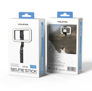 VIPLATINA VF21 LED Selfie Stick – Bluetooth Tripod with 1200mAh Fill Light & One - Touch Stand - Saif Al Najmi KwTripodsviplatinaSaif Al Najmi KwVIPLATINA VF21 LED Selfie Stick – Bluetooth Tripod with 1200mAh Fill Light & One - Touch Stand