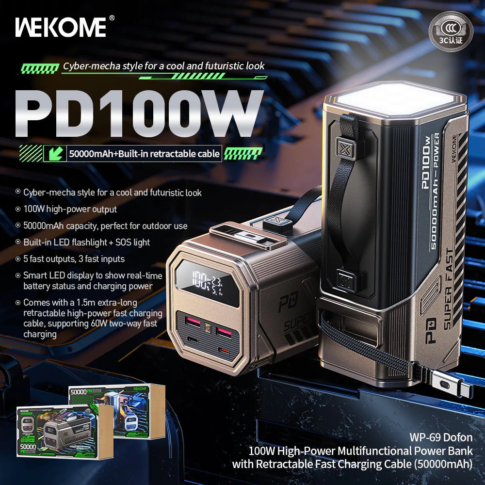 WEKOME 22.5W Mini Capsule Power Bank (Silver/Gold) - Saif Al Najmi KwPower BankswekomeSaif Al Najmi KwSilverWEKOME 22.5W Mini Capsule Power Bank (Silver/Gold)