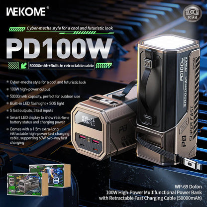 WEKOME 22.5W Mini Capsule Power Bank (Silver/Gold) - Saif Al Najmi KwPower BankswekomeSaif Al Najmi KwSilverWEKOME 22.5W Mini Capsule Power Bank (Silver/Gold)