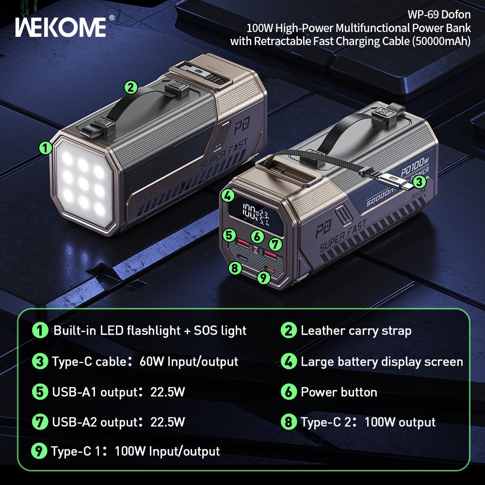 WEKOME 22.5W Mini Capsule Power Bank (Silver/Gold) - Saif Al Najmi KwPower BankswekomeSaif Al Najmi KwSilverWEKOME 22.5W Mini Capsule Power Bank (Silver/Gold)