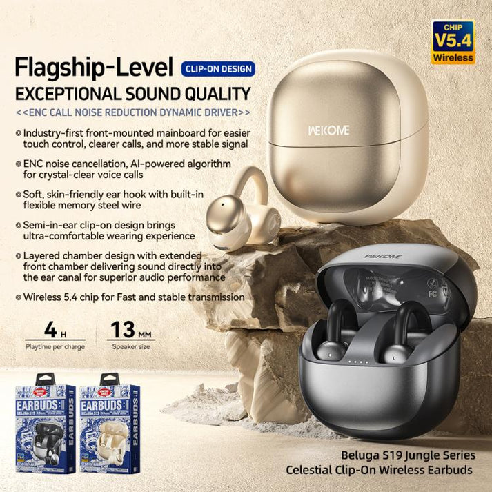 WEKOME Beluga S19 Earbuds – Semi - In - Ear, 13mm Driver - Saif Al Najmi KwEarpodswekomeSaif Al Najmi KwCream/BeigeWEKOME Beluga S19 Earbuds – Semi - In - Ear, 13mm Driver