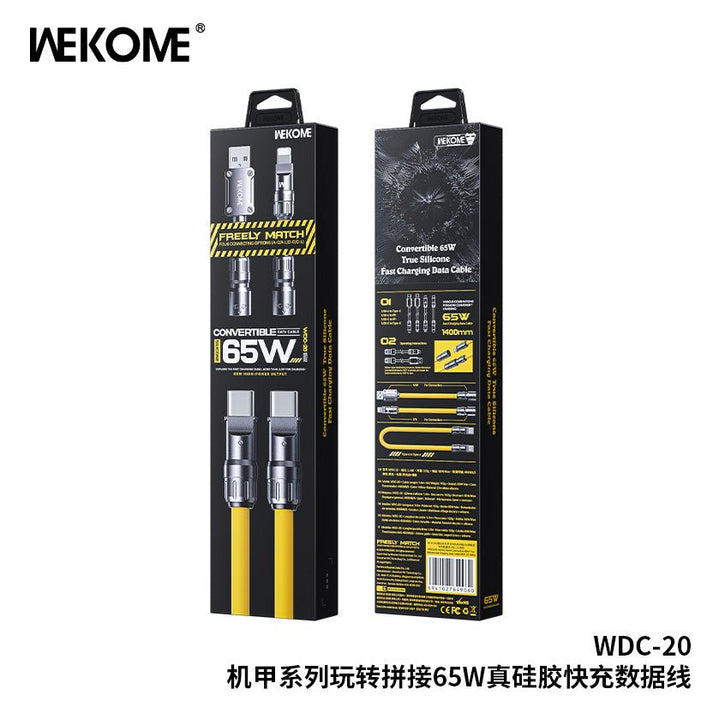 WEKOME WDC - 20 Charging Cable - 65W High - Power Output, Four Connecting Options - Saif Al Najmi KwData CableswekomeSaif Al Najmi KwWEKOME WDC - 20 Charging Cable - 65W High - Power Output, Four Connecting Options - Saif Al Najmi Kw