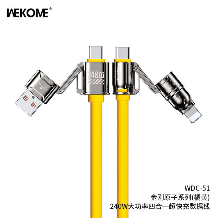 WEKOME WDC - 51 Charging Cable - Fast Charging, Durable and High - Quality Cable - Saif Al Najmi KwData CableswekomeSaif Al Najmi KwYellowWEKOME WDC - 51 Charging Cable - Fast Charging, Durable and High - Quality Cable - Saif Al Najmi Kw