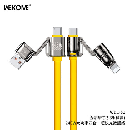WEKOME WDC - 51 – Kinkong Series 240W High - Power Cable (4 - in - 1) - Saif Al Najmi KwFAST USB - C CABLESwekomeSaif Al Najmi KwYellow/GrayWEKOME WDC - 51 – Kinkong Series 240W High - Power Cable (4 - in - 1)