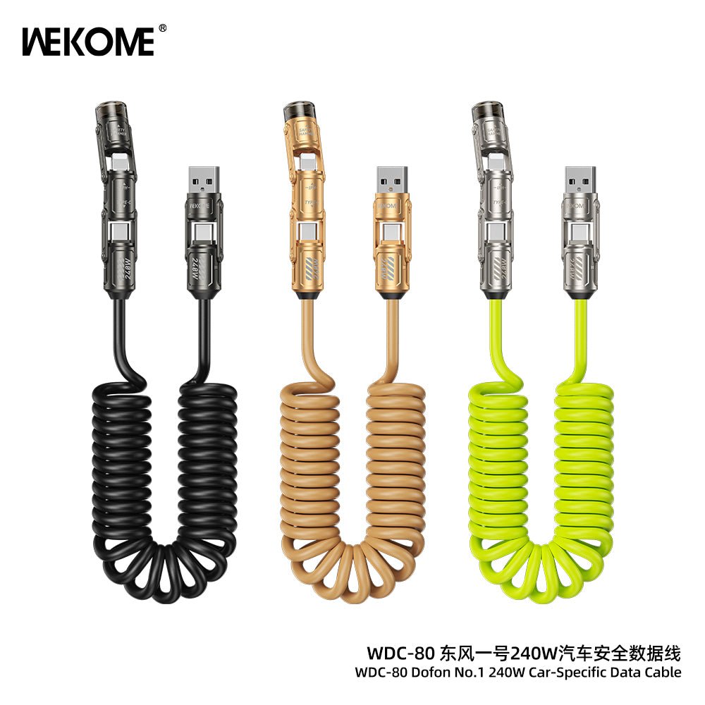 WEKOME WDC - 80 – Dofon No.1 240W Car - Specific Data Cable (Coiled) - Saif Al Najmi KwData CableswekomeSaif Al Najmi KwBlackWEKOME WDC - 80 – Dofon No.1 240W Car - Specific Data Cable (Coiled)