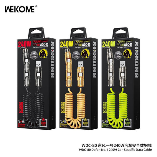 WEKOME WDC - 80 – Dofon No.1 240W Car - Specific Data Cable (Coiled) - Saif Al Najmi KwData CableswekomeSaif Al Najmi KwBlackWEKOME WDC - 80 – Dofon No.1 240W Car - Specific Data Cable (Coiled)