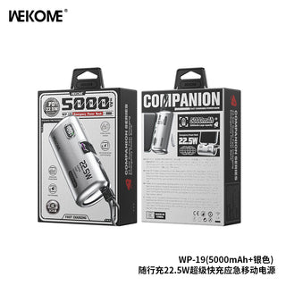 WEKOME WP - 19 – 22.5W Emergency Power Bank (5000mAh) - Saif Al Najmi KwPower BankswekomeSaif Al Najmi KwSilverWEKOME WP - 19 – 22.5W Emergency Power Bank (5000mAh)