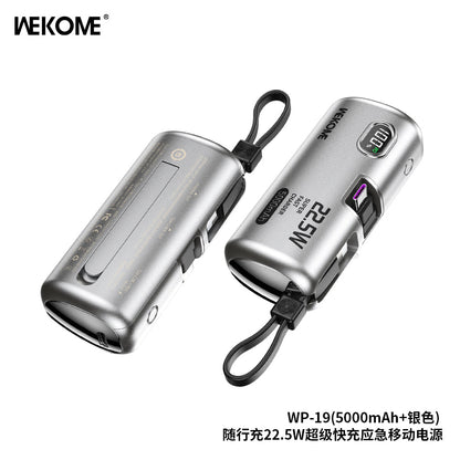 WEKOME WP - 19 – 22.5W Emergency Power Bank (5000mAh) - Saif Al Najmi KwPower BankswekomeSaif Al Najmi KwSilverWEKOME WP - 19 – 22.5W Emergency Power Bank (5000mAh)