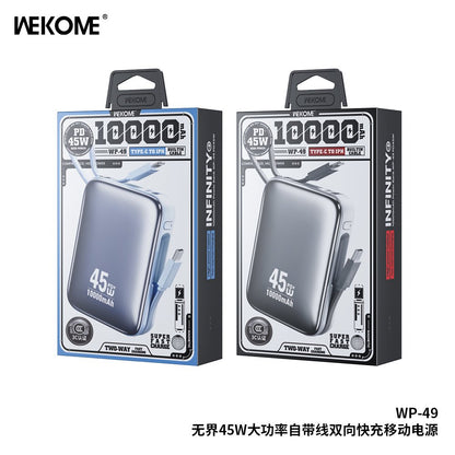 WEKOME WP - 49 10000mAh Power Bank – 45W Fast Charging with 4 Output Ports - Saif Al Najmi KwPower BankswekomeSaif Al Najmi KwBlueWEKOME WP - 49 10000mAh Power Bank – 45W Fast Charging with 4 Output Ports