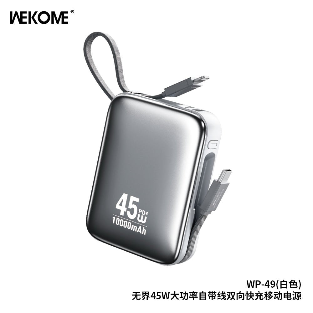 WEKOME WP - 49 10000mAh Power Bank – 45W Fast Charging with 4 Output Ports - Saif Al Najmi KwPower BankswekomeSaif Al Najmi KwSilverWEKOME WP - 49 10000mAh Power Bank – 45W Fast Charging with 4 Output Ports